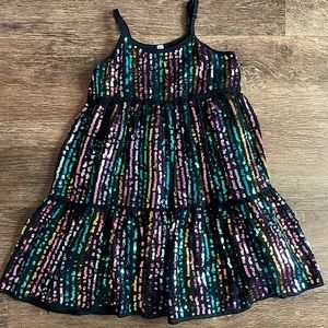 Sequin dress black sparkle rainbow